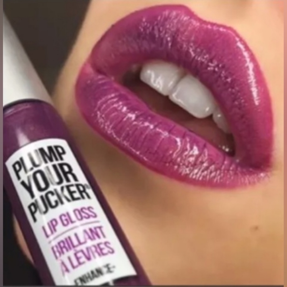 NIB theBalm Plump Your Pucker Lip Gloss ENHANCE Purple